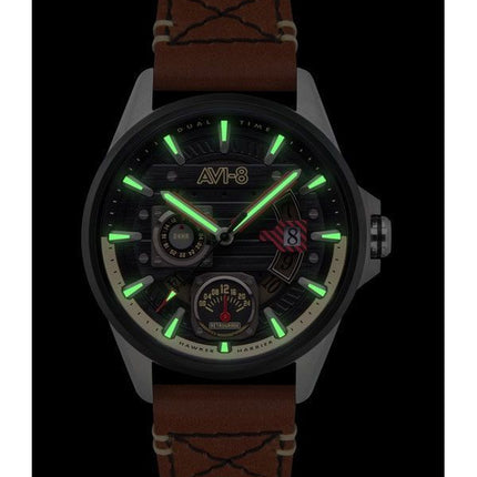 Montre pour homme AVI-8 Hawker Harrier Farley multifonction à cadran noir AV-4098-02