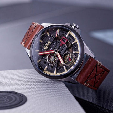 Montre pour homme AVI-8 Hawker Harrier Farley multifonction à cadran noir AV-4098-02