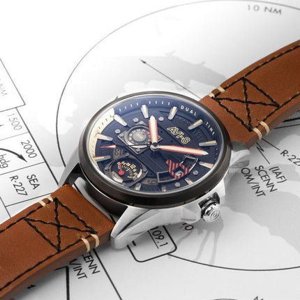Montre pour homme AVI-8 Hawker Harrier Farley multifonction à cadran noir AV-4098-02