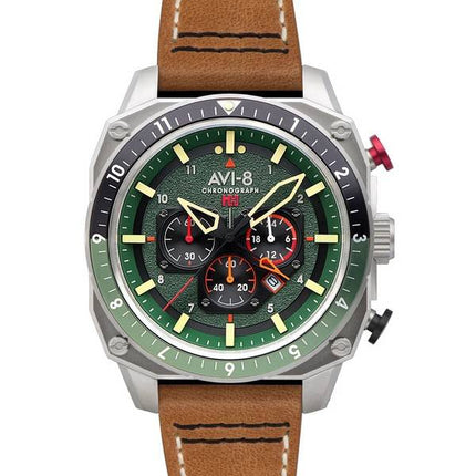 AVI-8 Hawker Hunter Atlas Dual Time Chronograph Forest Quartz AV-4100-01 Montre Homme