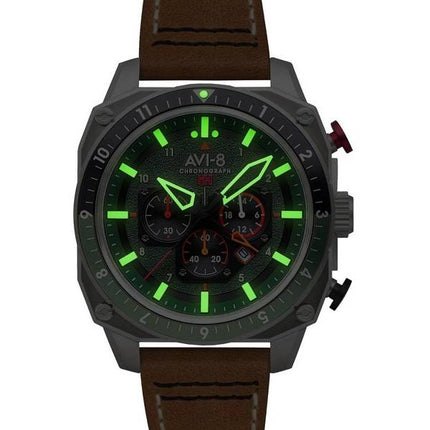 AVI-8 Hawker Hunter Atlas Dual Time Chronograph Forest Quartz AV-4100-01 Montre Homme
