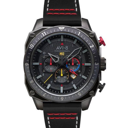 HORS Montre pour homme Avi-8 Hawker Hunter Atlas Dual Time chronographe noir OPS Quartz AV-4100-04