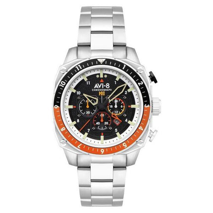 Montre pour homme AVI-8 Hawker Hunter Atlas Dual Time Chronographe Raven Cadran noir Quartz AV-4100-11