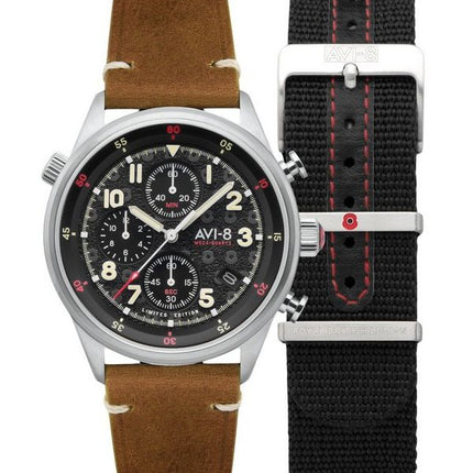 AVI-8 Flyboy Royal British Legion Tri-Service Chronographe Édition Limitée High Wycombe Quartz AV-4102-RBL-01 Montre pour homme