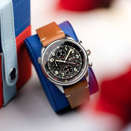 AVI-8 Flyboy Royal British Legion Tri-Service Chronographe Édition Limitée High Wycombe Quartz AV-4102-RBL-01 Montre pour homme