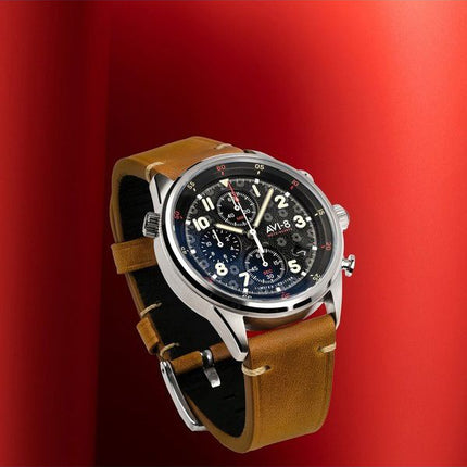 AVI-8 Flyboy Royal British Legion Tri-Service Chronographe Édition Limitée High Wycombe Quartz AV-4102-RBL-01 Montre pour homme