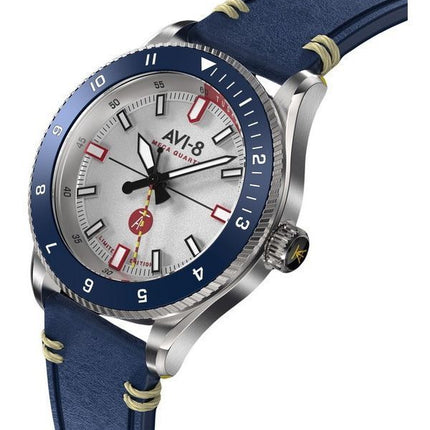 AVI-8 Flyboy Tuskegee Airmen Meca-Quartz Édition limitée Torretto Cadran argenté AV-4103-03 Montre pour homme avec bracelet supp