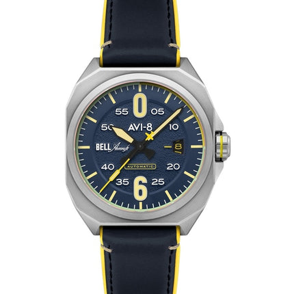 Montre Homme AVI-8 Bell X-1 Machbuster Automatique Catalina Bracelet Cuir Bleu Cadran Bleu AV-4115-03