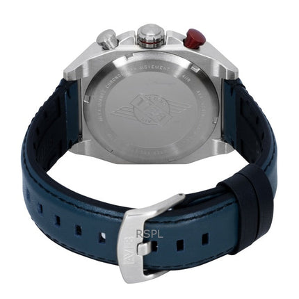 Montre homme AVI-8 Bell X-1 Machbuster chronographe aviation bracelet caoutchouc bleu cadran bleu quartz AV-4118-01