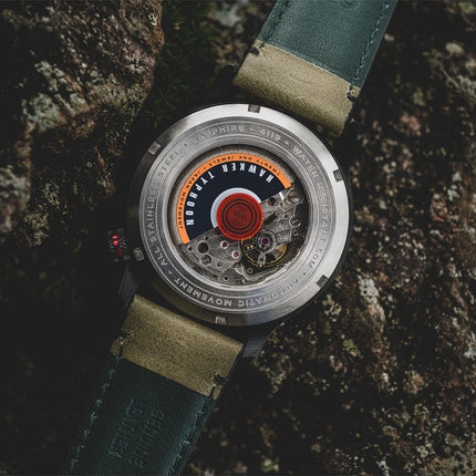 Montre automatique AVI-8 Hawker Typhoon Baldwin avec bracelet en cuir et cadran kaki foncé pour homme AV-4119-04