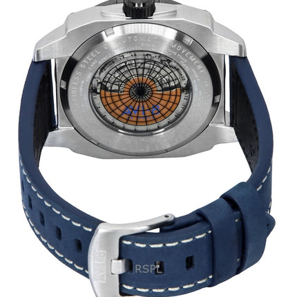 Montre homme AVI-8 Hawker Hunter Atlas GMT rétro à cadran bleu automatique AV-4122-05