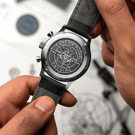 Montre chronographe Hawker Hurricane Inkdial AVI-8 en édition limitée avec cadran gris et quartz AV-4123-01 pour homme avec brac