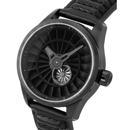 Montre homme AVI-8 Hawker Hurricane Pegasus Édition Limitée Bracelet Cuir Cadran Noir Automatique AV-4127-01