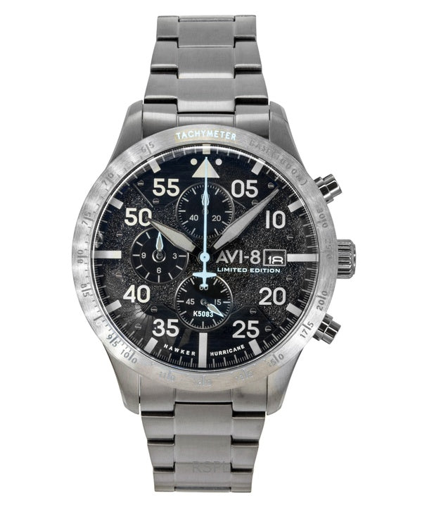 Montre homme AVI-8 Hawker Hurricane Chronograph Édition Limitée 90e Anniversaire Cadran Gris Hangar Quartz AV-4130-44