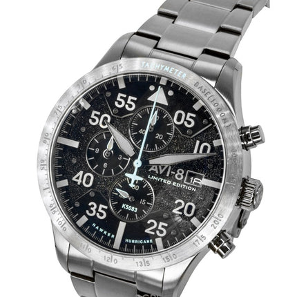 Montre homme AVI-8 Hawker Hurricane Chronograph Édition Limitée 90e Anniversaire Cadran Gris Hangar Quartz AV-4130-44