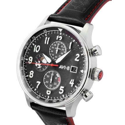 Montre homme AVI-8 Hawker Hurricane Classic Chronograph Limited Edition Ace, cadran noir, mouvement à quartz AV-4132-01