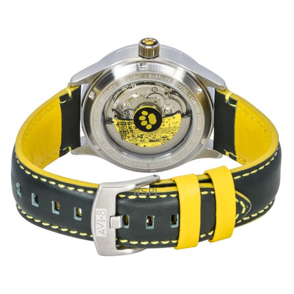 Montre homme automatique AVI-8 Hawker Hurricane Kent GMT Édition Limitée, cadran vert hiver et rouge, référence AV-4136-04