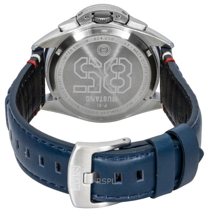 Montre homme AVI-8 P-51 Mustang Kindelberger Chronographe Édition Limitée 85e Anniversaire Cadran Argent Quartz AV-4143-01