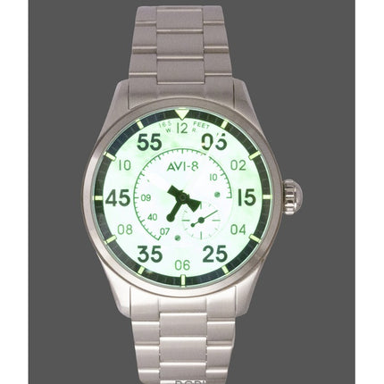 Montre homme AVI-8 Spitfire Type 300, boîtier en acier inoxydable, cadran crème, mouvement automatique AV-4147-33