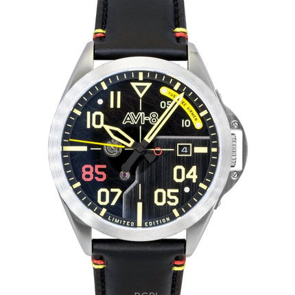 Montre homme AVI-8 P-51 Mustang Patriot Automatic Tuskegee Airmen 85e anniversaire, cadran noir, AV-4148-01