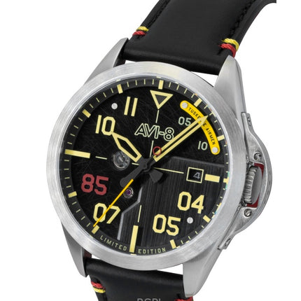 Montre homme AVI-8 P-51 Mustang Patriot Automatic Tuskegee Airmen 85e anniversaire, cadran noir, AV-4148-01