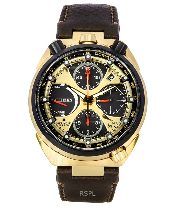 Montre Citizen Promaster Tsuno Chronographe Édition Limitée Cadran Or et Noir Eco-Drive Diver&#39;s AV0072-01X 200M Homme