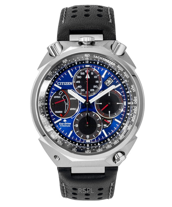 Montre Citizen Promaster Tsuno Chronograph Racer Édition limitée Cadran bleu Eco-Drive Diver&#39;s AV0088-01L 200 m pour homme