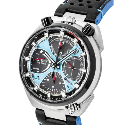 Montre homme Citizen Promaster Limited Edition Chronographe Bracelet Cuir Cadran Bleu Eco-Drive Diver's AV0106-01L 200M
