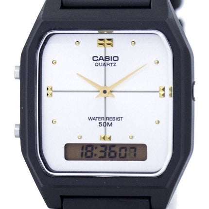 Montre Casio Quartz Dual Time alarme analogique numérique AW-48HE-7AV homme