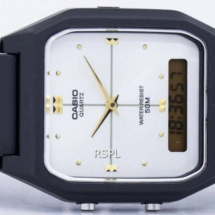 Montre Casio Quartz Dual Time alarme analogique numérique AW-48HE-7AV homme