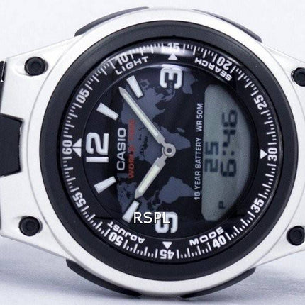 Casio Databank monde temps fiche analogique numérique AW-80-1A2V montre homme