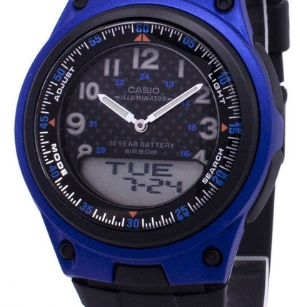 Analogique Casio Illuminator numérique fiche noir/bleu AW-80-2BVDF AW-80-2BV montre homme