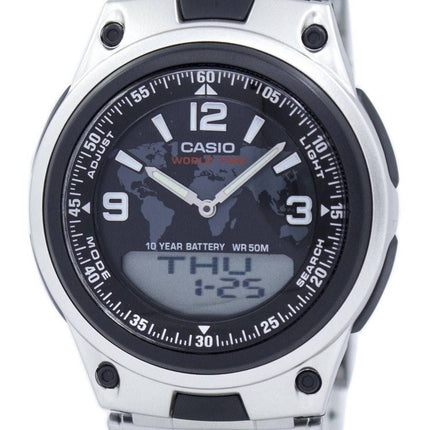 Casio World Time Banque de données numérique analogique AW-80D-1A2V AW80D-1A2V montre homme