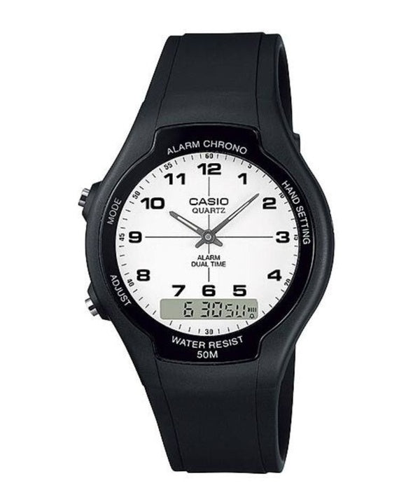 Analogique Casio Digital Dual Time AW-90H-7BVDF AW-90H-7BV montre homme