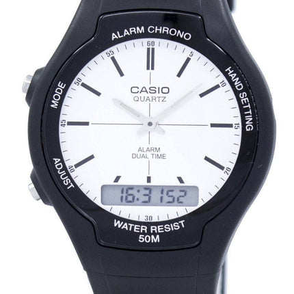 Montre Casio double temps alarme Quartz analogique Digital AW - 90H - 7EV AW90H - 7EV homme