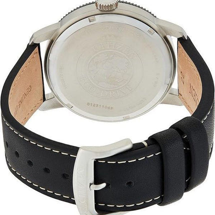 Montre Citizen Blue Dial en cuir de veau Eco-Drive AW0077-19L 100M pour homme