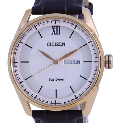 Montre Citizen Ivoire Cadran Cuir Eco-Drive AW0082-19A 100M Homme