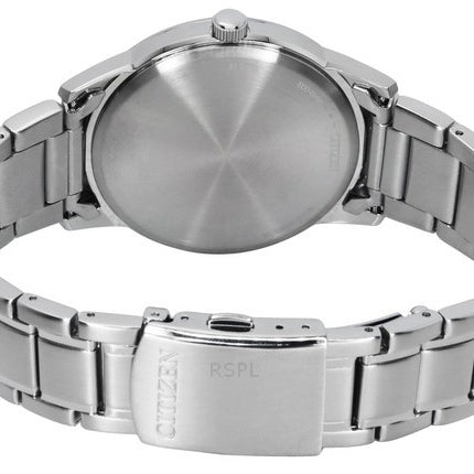Montre Citizen Eco-Drive en acier inoxydable avec cadran bleu AW0100-86L pour homme