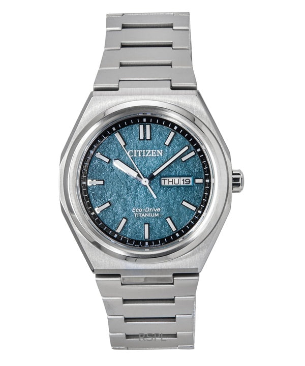 Montre homme Citizen Zenshin Super Titanium Eco-Drive AW0130-85X, cadran vert, 100 m
