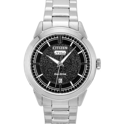 Montre homme Citizen Eco-Drive AW0151-85E en acier inoxydable, cadran noir, étanche à 100 m