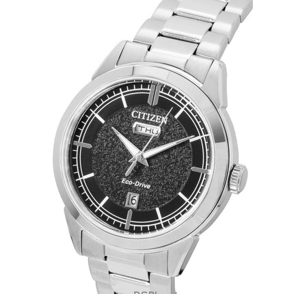 Montre homme Citizen Eco-Drive AW0151-85E en acier inoxydable, cadran noir, étanche à 100 m