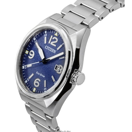 Montre Citizen Eco-Drive pour homme, acier inoxydable, cadran bleu, AW1571-76L, 100 m