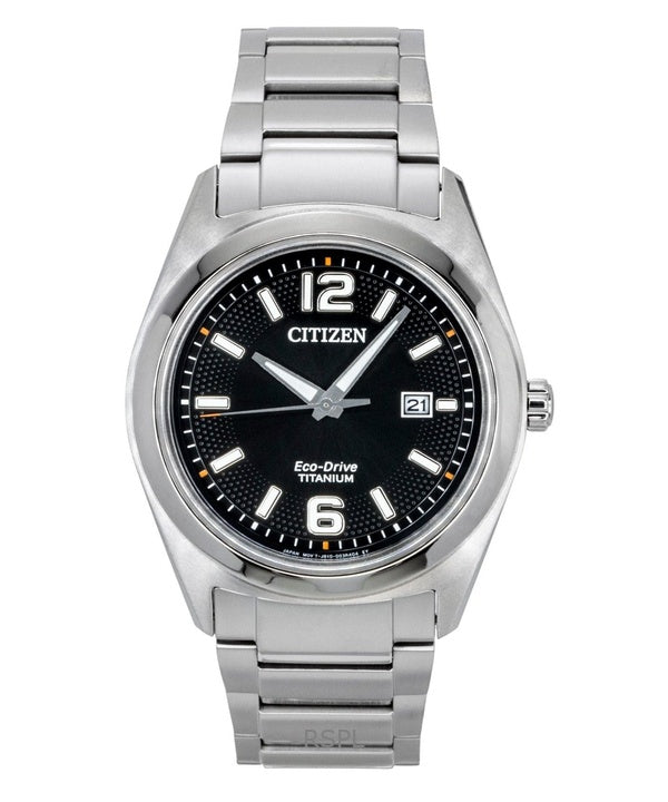 Montre homme Citizen Super Titanium à cadran noir Eco Drive AW1641-81E