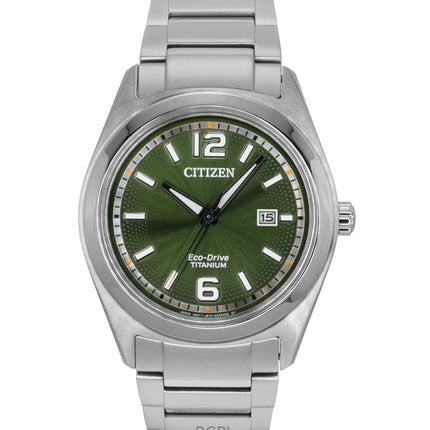Montre homme Citizen Eco-Drive Super Titanium cadran vert AW1641-81X