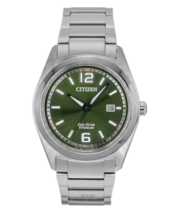 Montre homme Citizen Eco-Drive Super Titanium cadran vert AW1641-81X