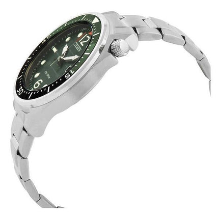 Montre pour homme Citizen Eco-Drive en acier inoxydable avec cadran vert AW1715-86X 100M