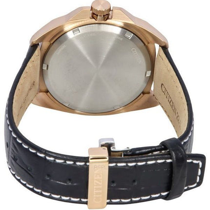 Montre pour homme Citizen Eco-Drive Sport Luxury Endicott avec bracelet en cuir et cadran noir AW1723-02E 100M