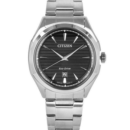 Montre pour homme Citizen Core Collection en acier inoxydable avec cadran noir Eco-Drive AW1750-85E 100M