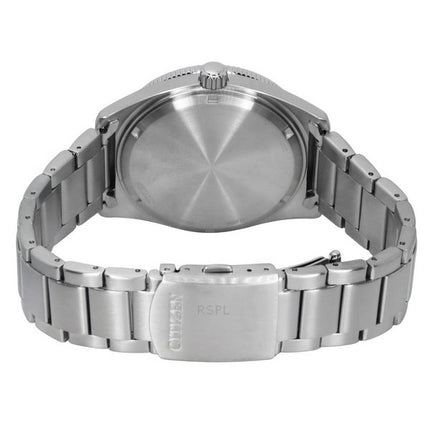 Montre homme Citizen Marine en acier inoxydable avec cadran turquoise Eco-Drive AW1760-81W 100M