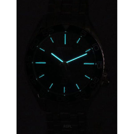 Montre pour homme Citizen Carson en acier inoxydable avec cadran bleu Eco-Drive AW1770-53L 100M